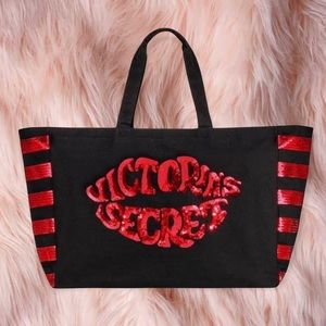 Victoria’s Secret Red Bling Lips Tote Bag